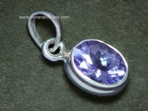 Tanzanite Necklaces in Sterling Silver